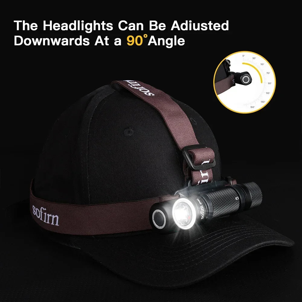 Sofirn SP40A 1200lm Headlamp With USB C Rechargeable 18650