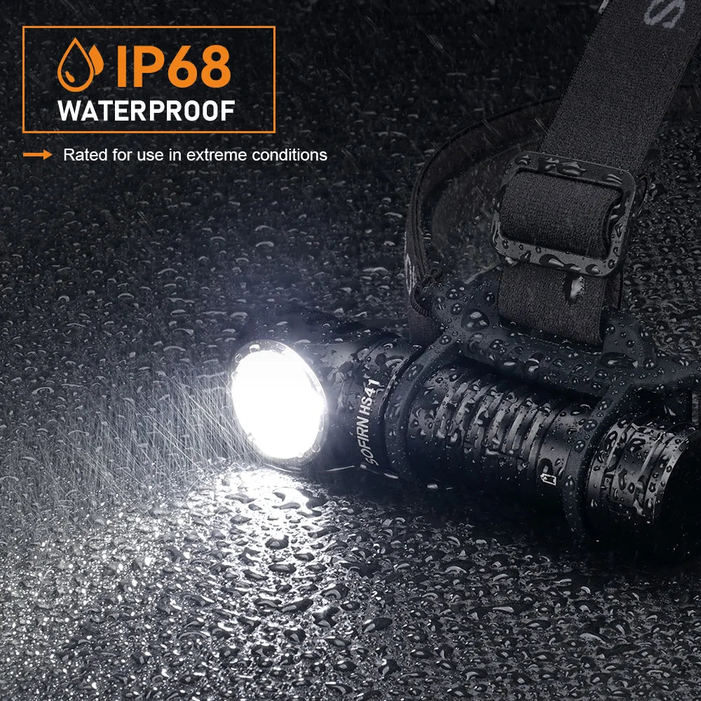 Sofirn HS41 Headlamp 4000lm USB C Rechargeable LED Torch