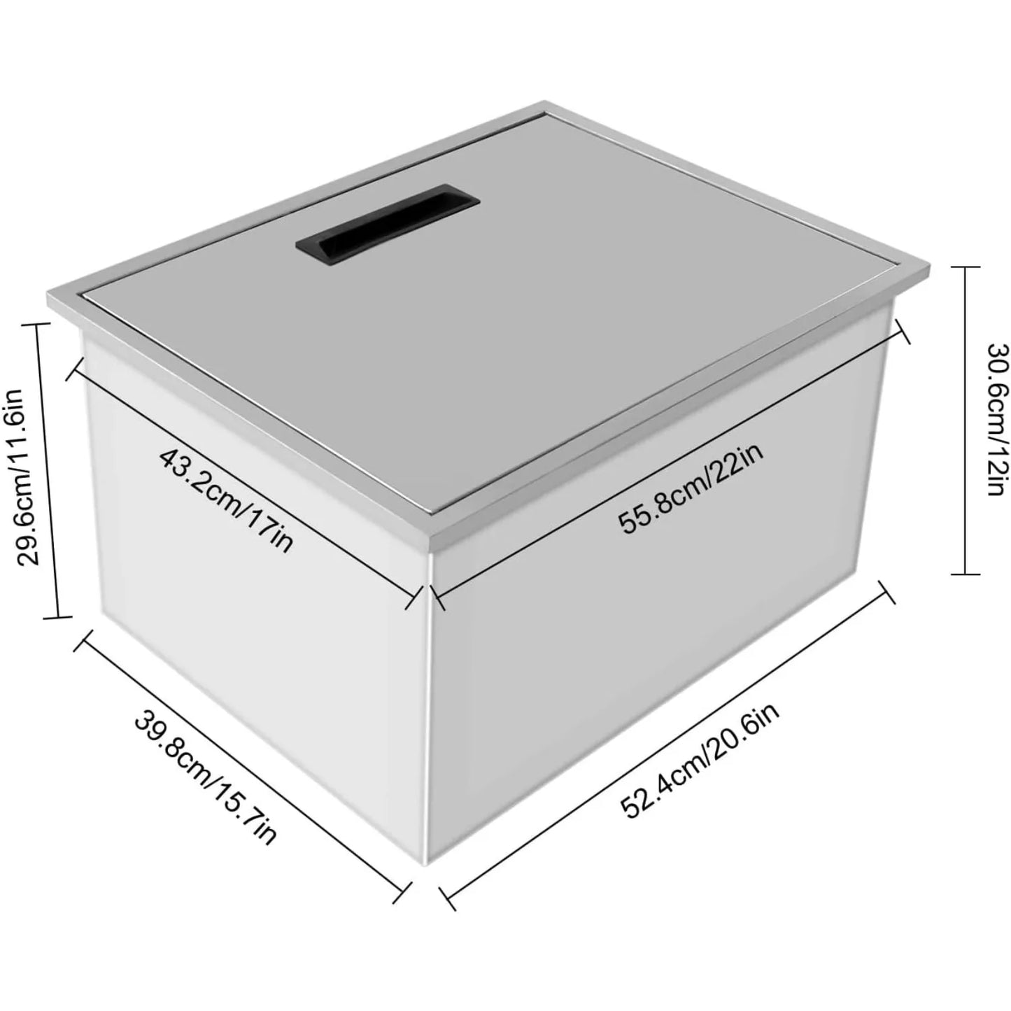 Bymaocar Drop In Ice Chest Stainless Steel Cooler Detachable Cover
