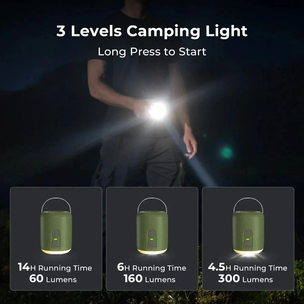 WESTTUNE Tiny Air Pump With Camping Lantern