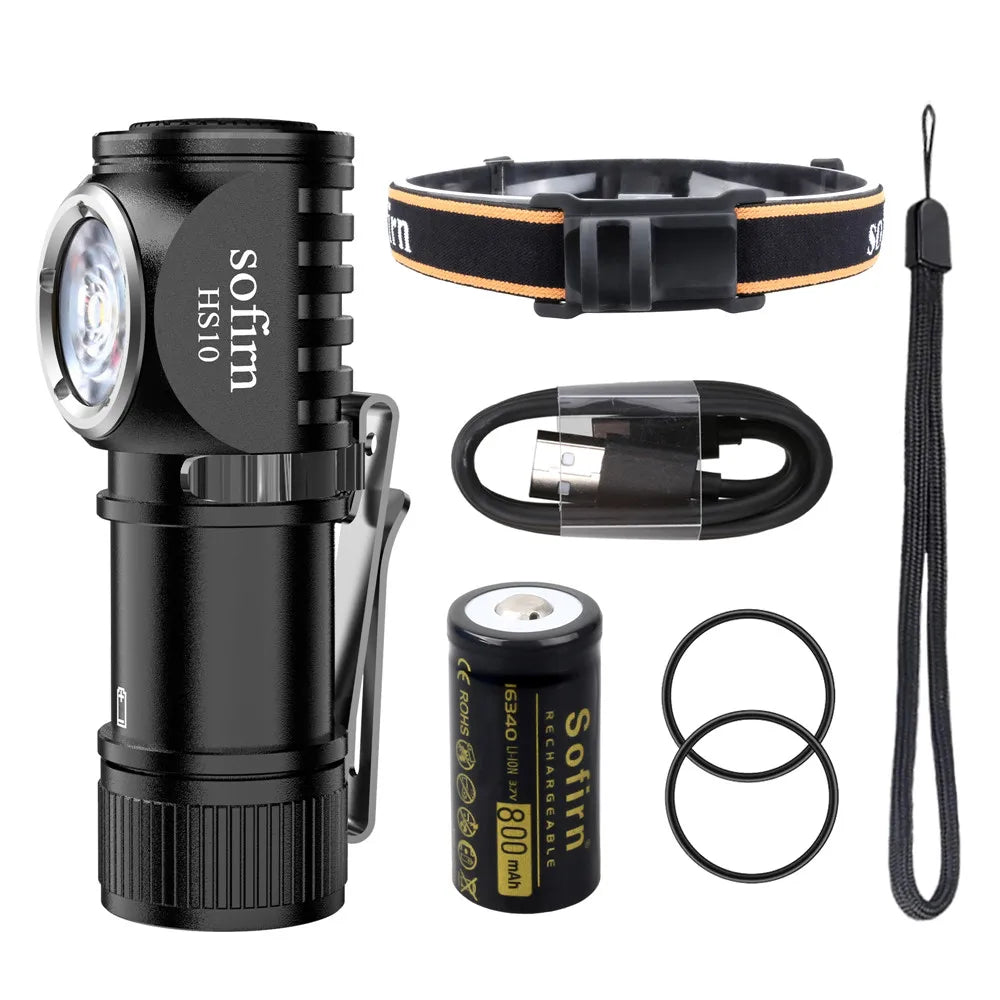 Sofirn HS10 USB C Rechargeable Headlamp With Magnetic Tail