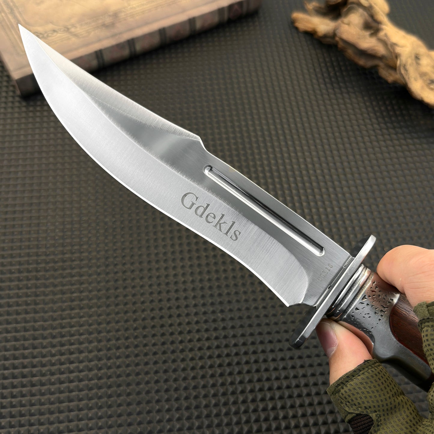 Gdekls D2 Multi Tool Knife With Wooden Handle Sheath