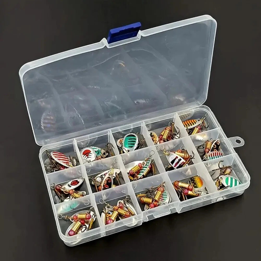 JOCESTYLE 30pcs Metal Spoon Spinner Fishing Lure Set