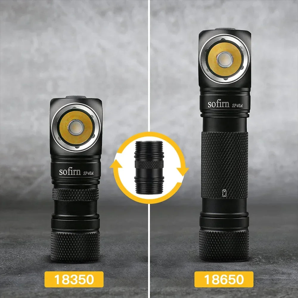 Sofirn SP40A 1200lm Headlamp With USB C Rechargeable 18650