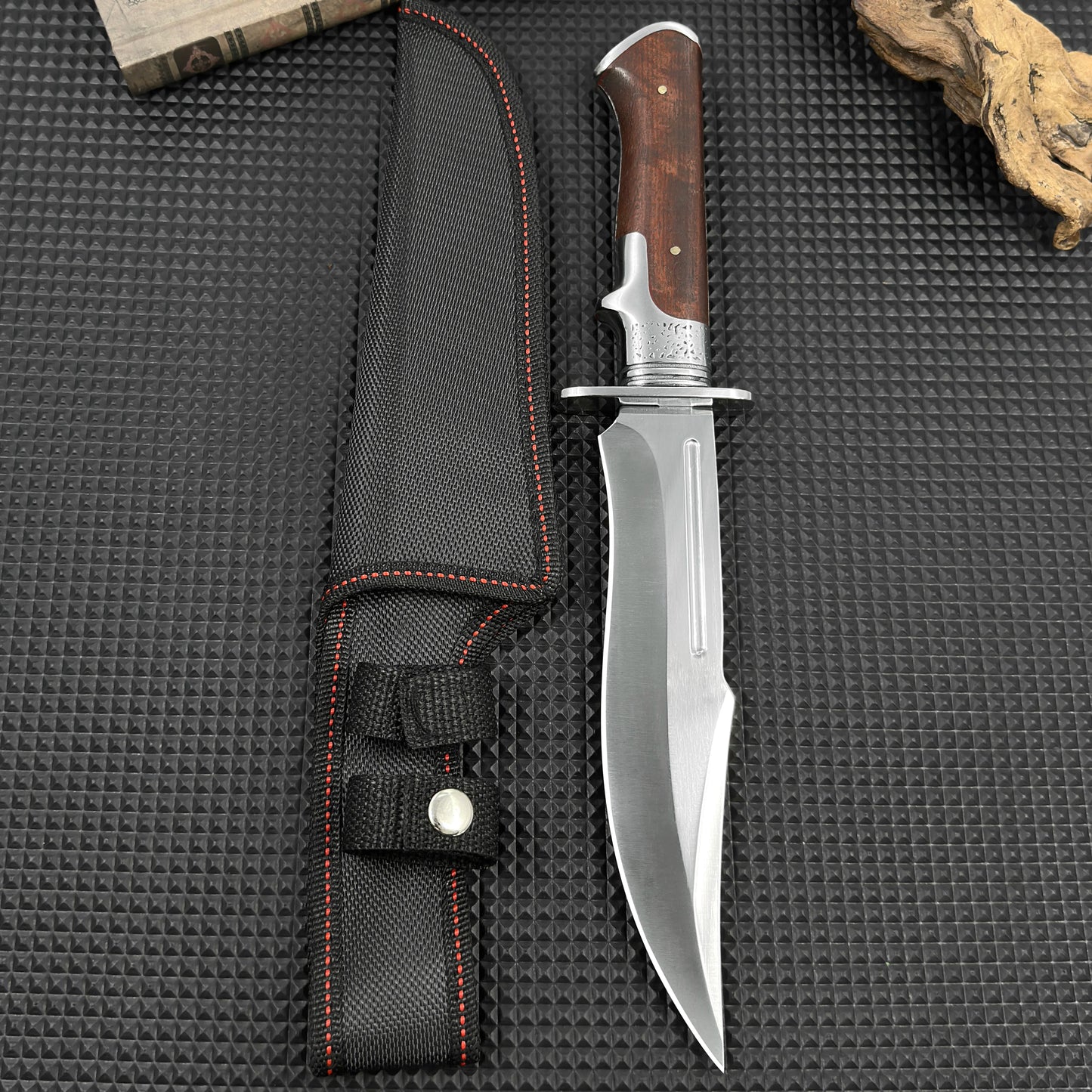 Gdekls D2 Multi Tool Knife With Wooden Handle Sheath