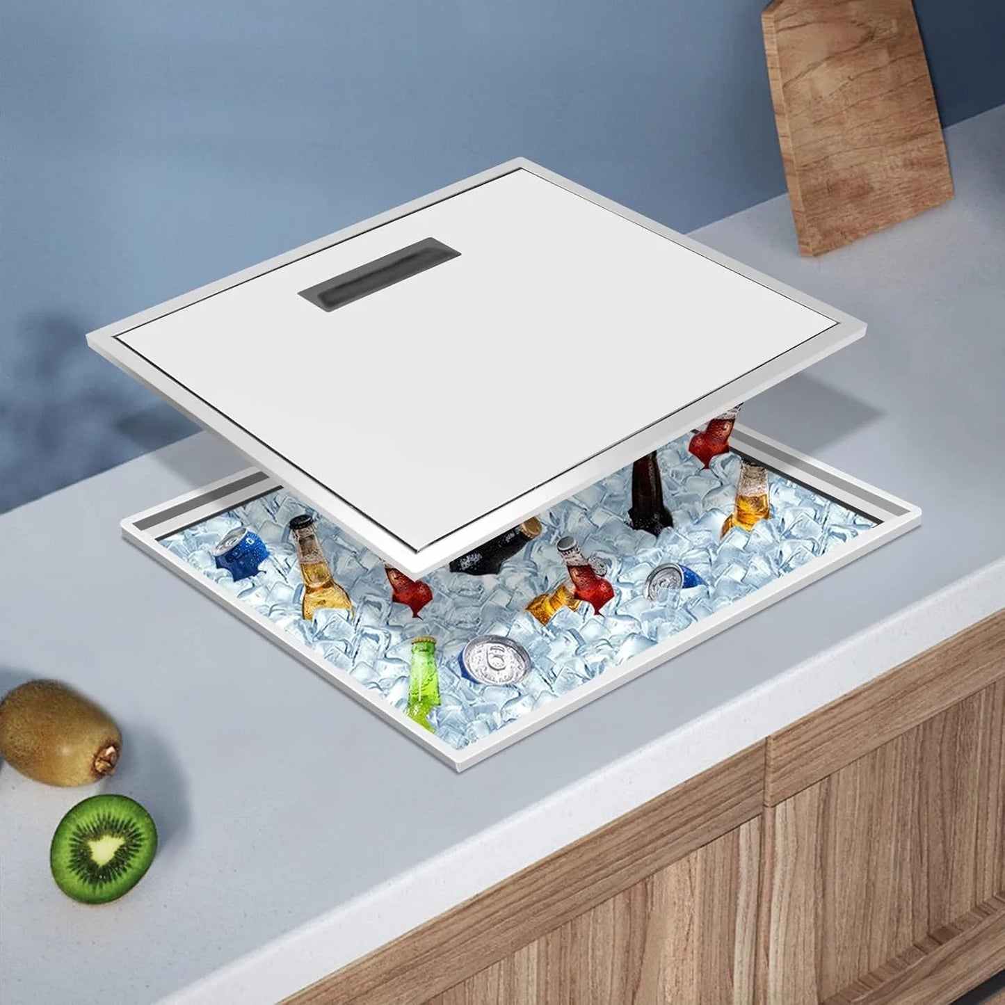 Bymaocar Drop In Ice Chest Stainless Steel Cooler Detachable Cover