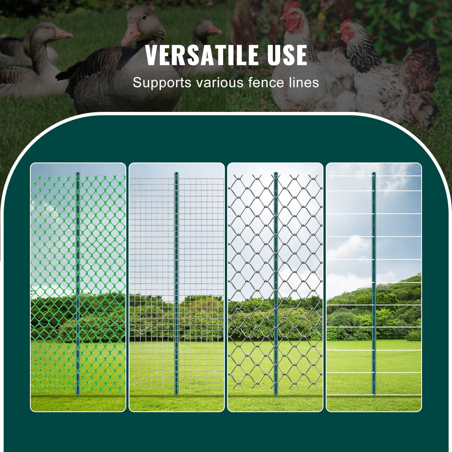 TPost Fence Posts Heavy Duty Metal Stakes For Garden Yard